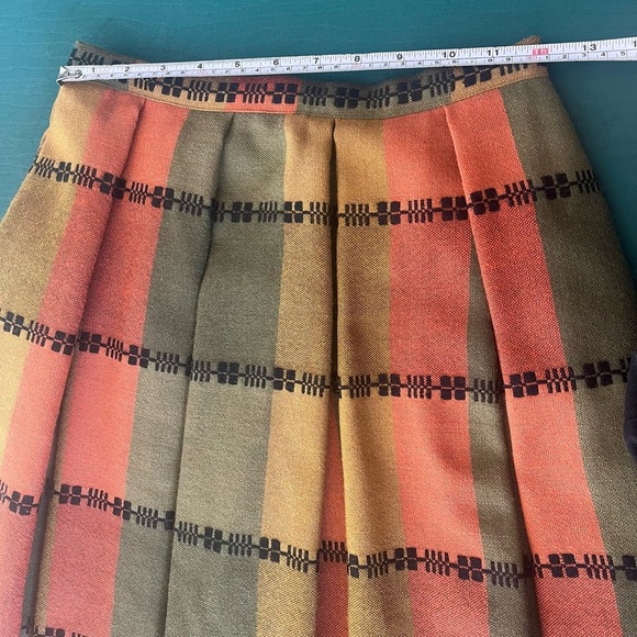 Nelly de Grab Vintage Skirt 100% Virgin Wool Rare Pleated A-Line - Picture 10 of 11